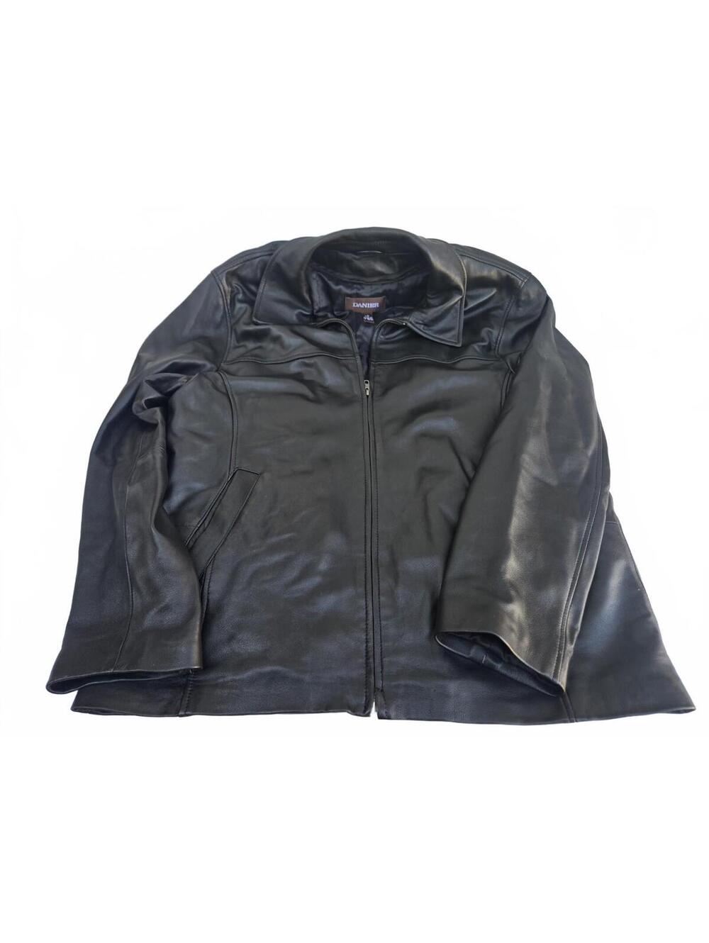 Danier Men's Large Black Leather Jacket Large